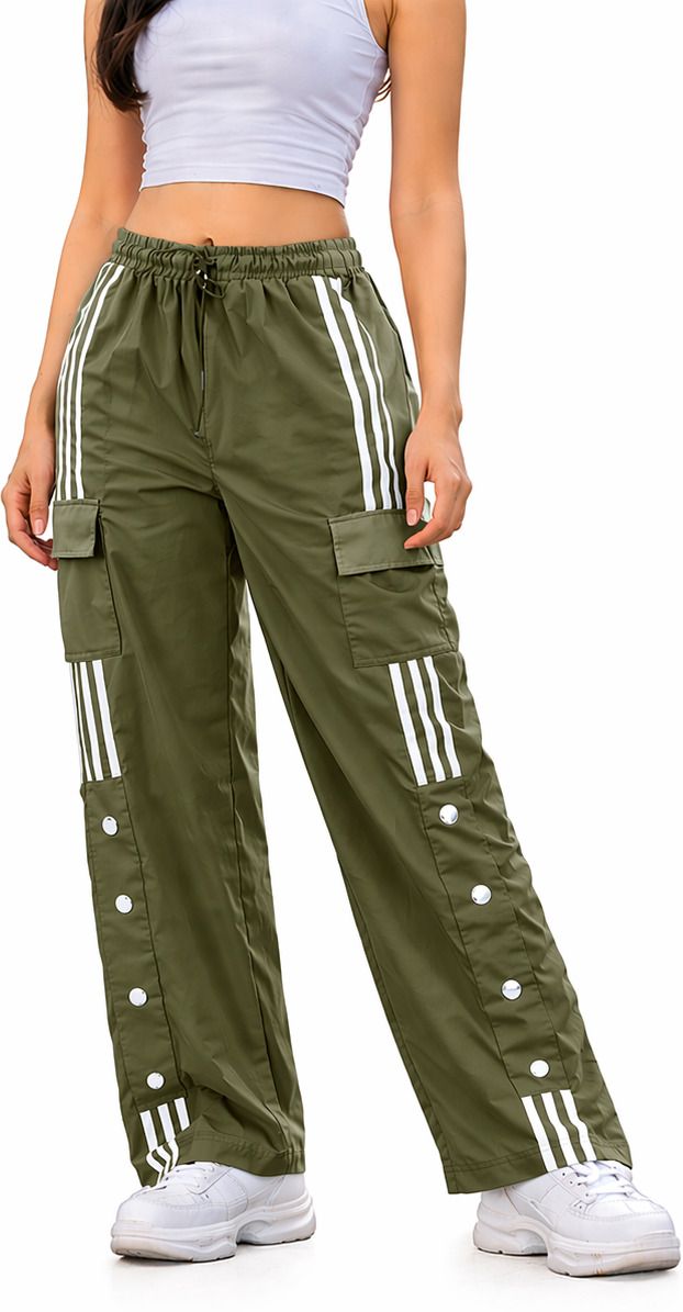 ascenso Women Striped Olive Track Pants-picture-15