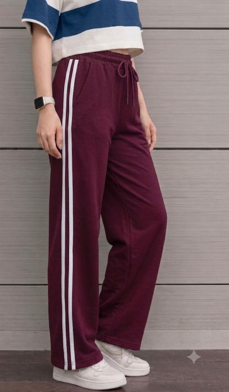 amfabrics Women Solid Maroon Track Pants-picture-42