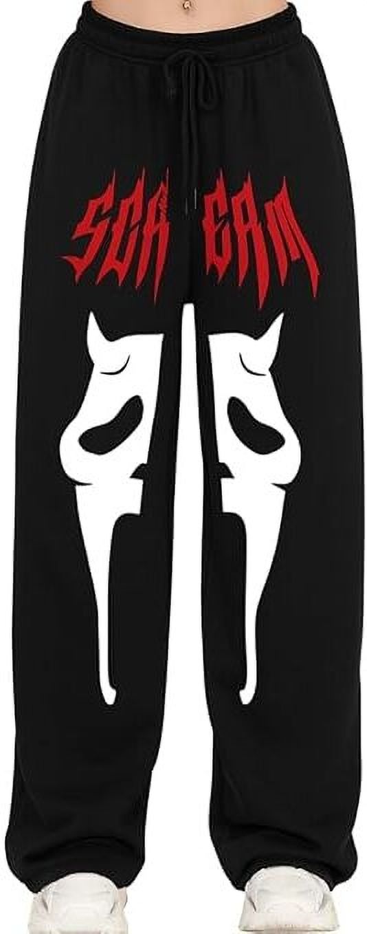 blueflute Women Printed, Graphic Print Black Track Pants-picture-22