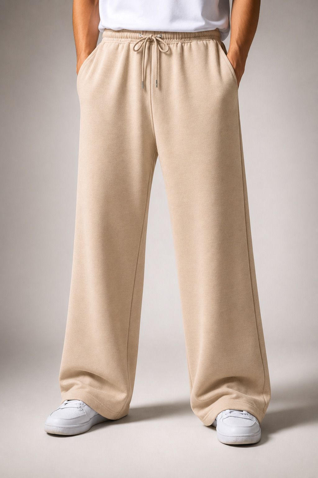 tanis Men Solid Beige Track Pants-picture-13