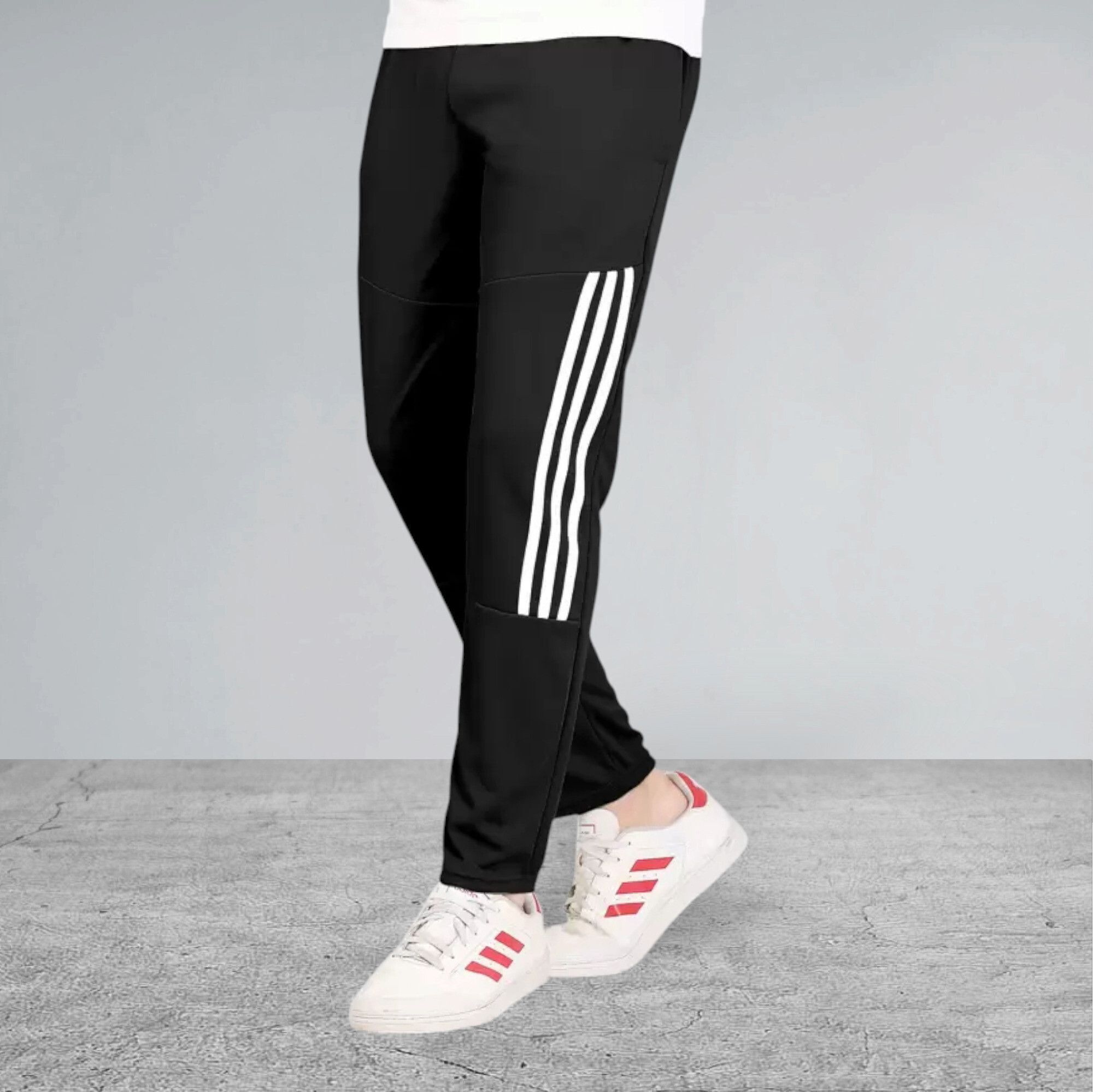 coveatvolo trends Men Striped Black Track Pants-picture-43