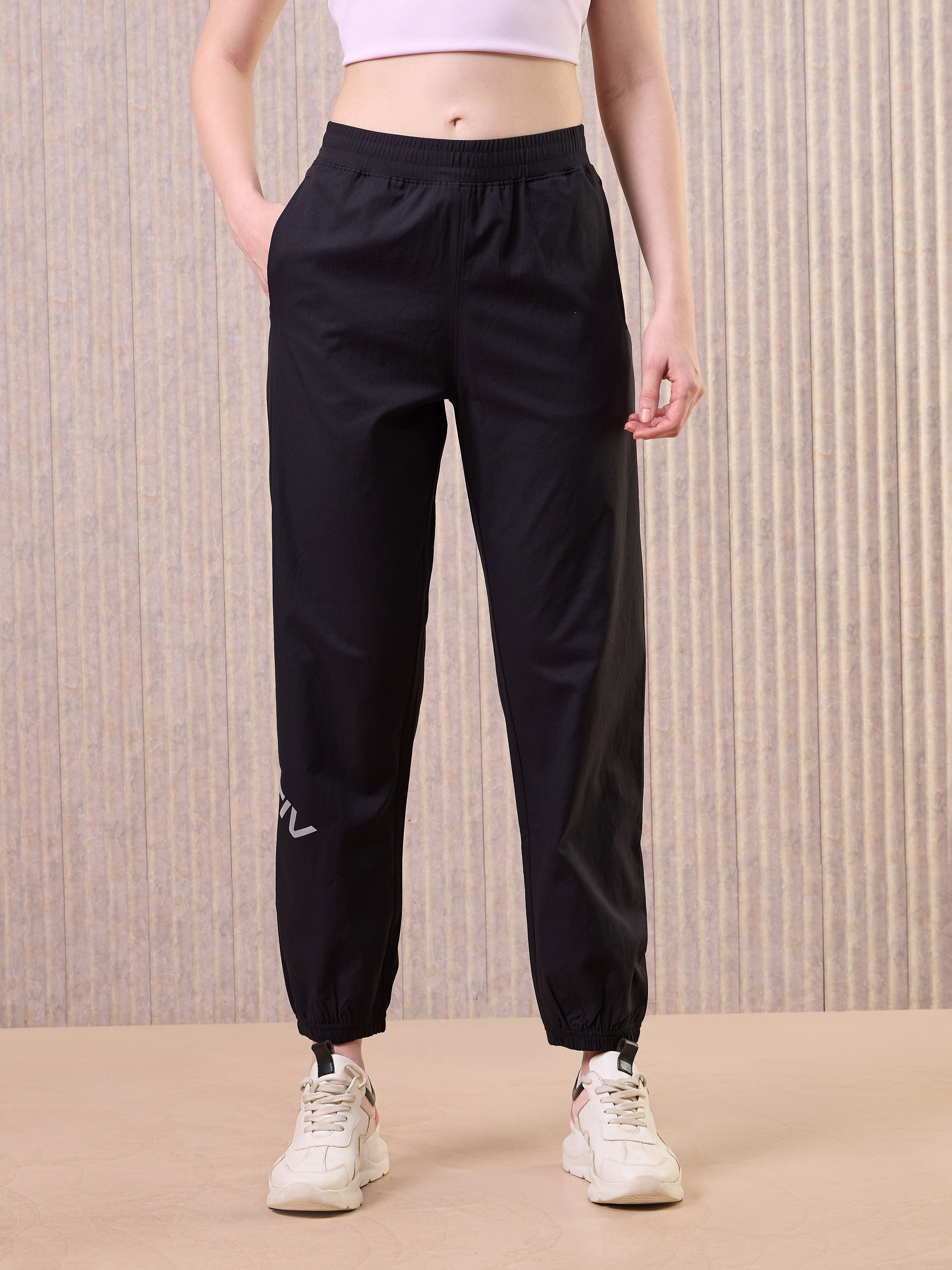 technosport Women Solid Black Track Pants-picture-17