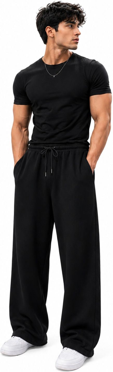 navii clothing Men Solid Black Track Pants-picture-14