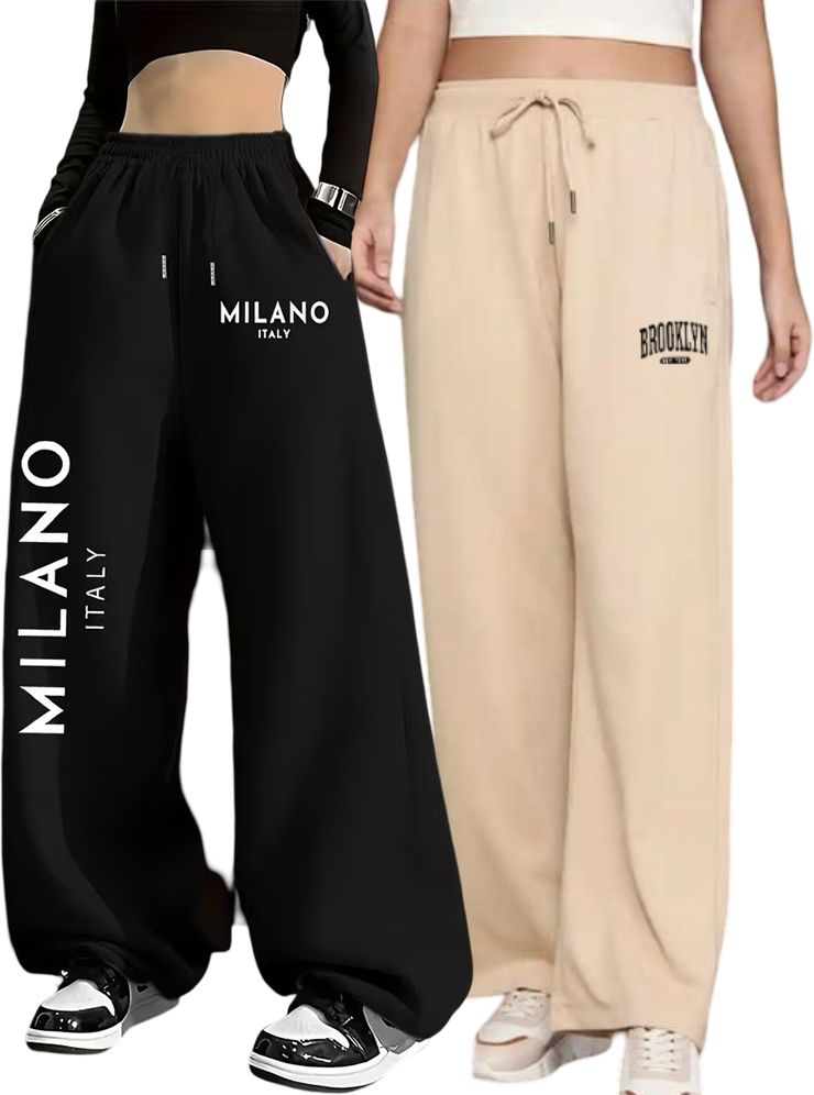 zazbi Pack of 2 Women Solid Multicolor Track Pants-picture-11