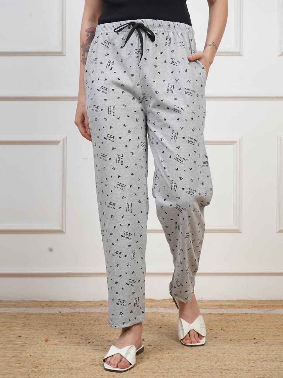 treandy world Women Printed Grey Track Pants-picture-13