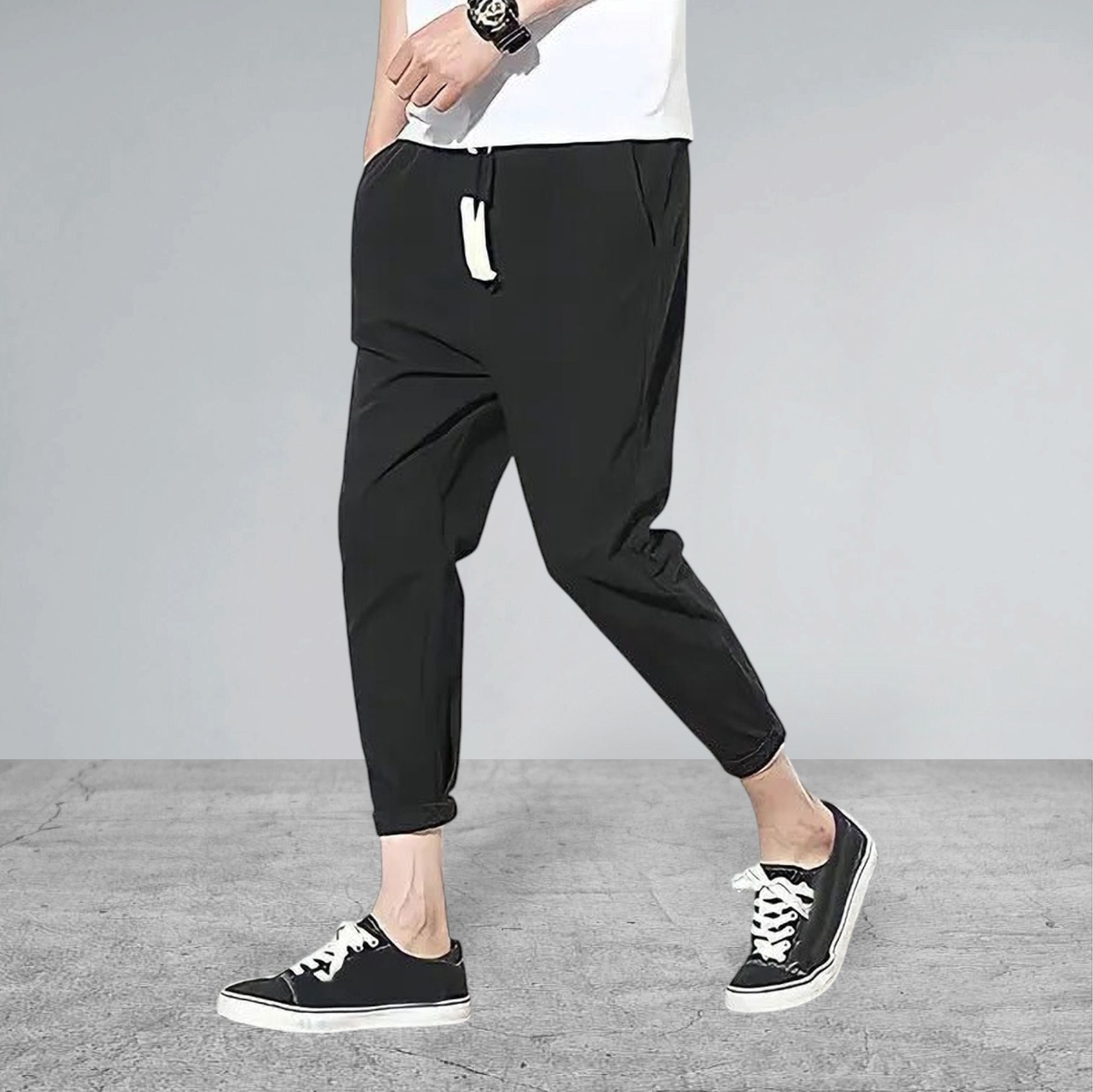 covetvolo trends Men Solid Black Track Pants-picture-11