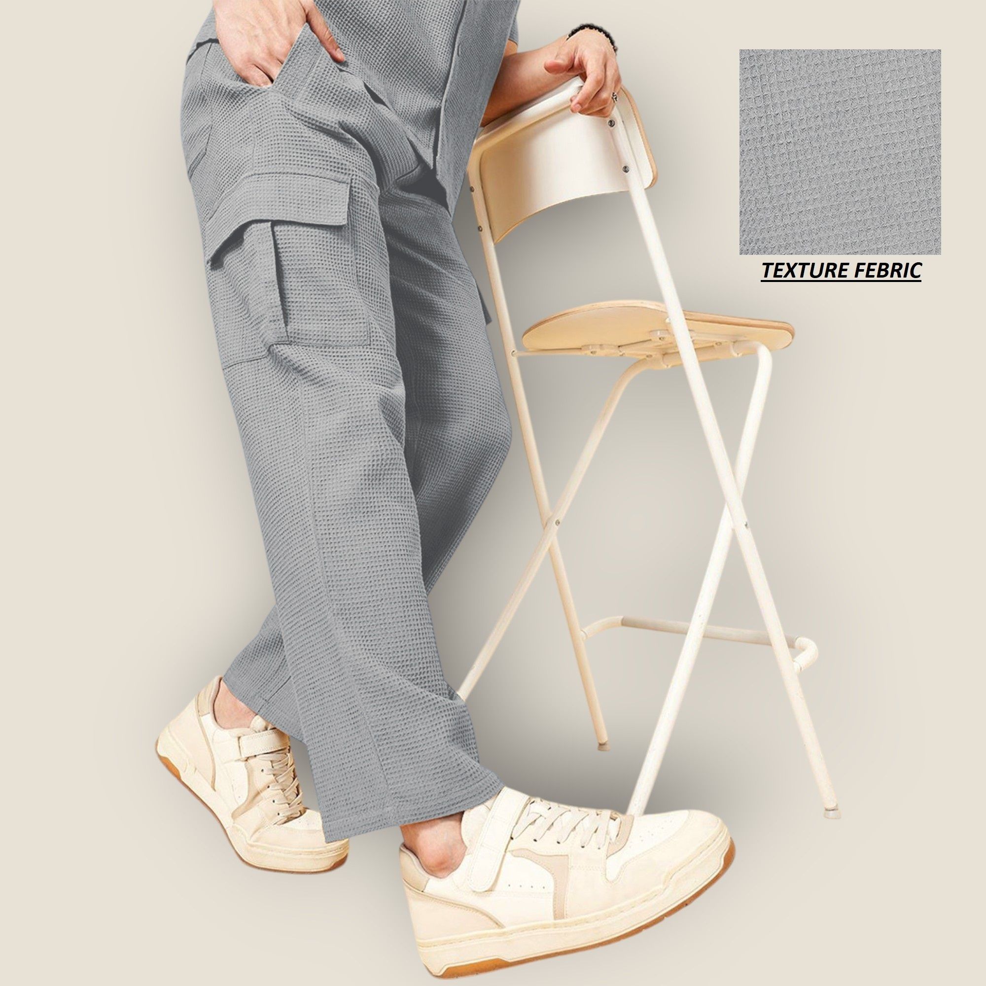 indiclub Men Solid Grey Track Pants-picture-18