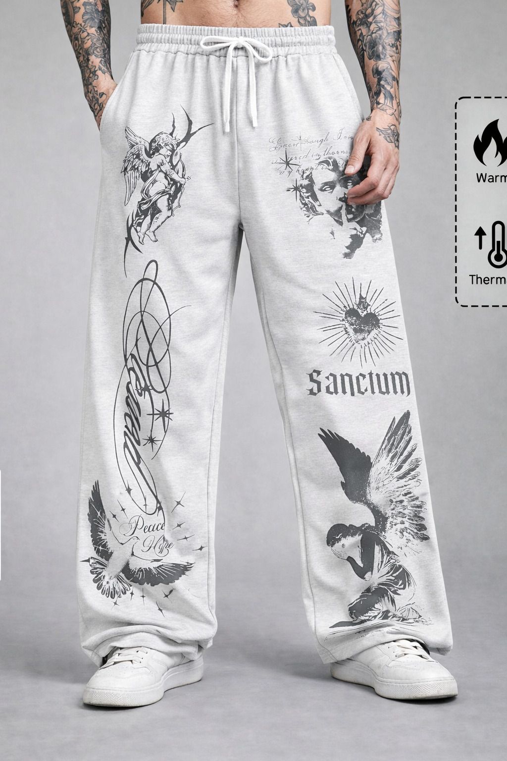 zentik Men Printed Grey Track Pants-picture-6