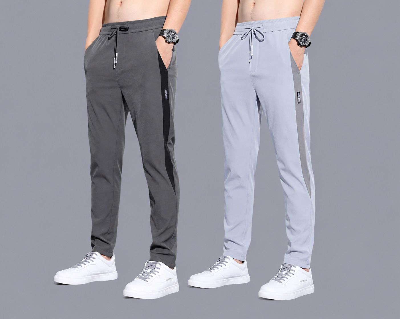 joggers park Pack of 2 Men Colorblock Multicolor Track Pants-picture-31