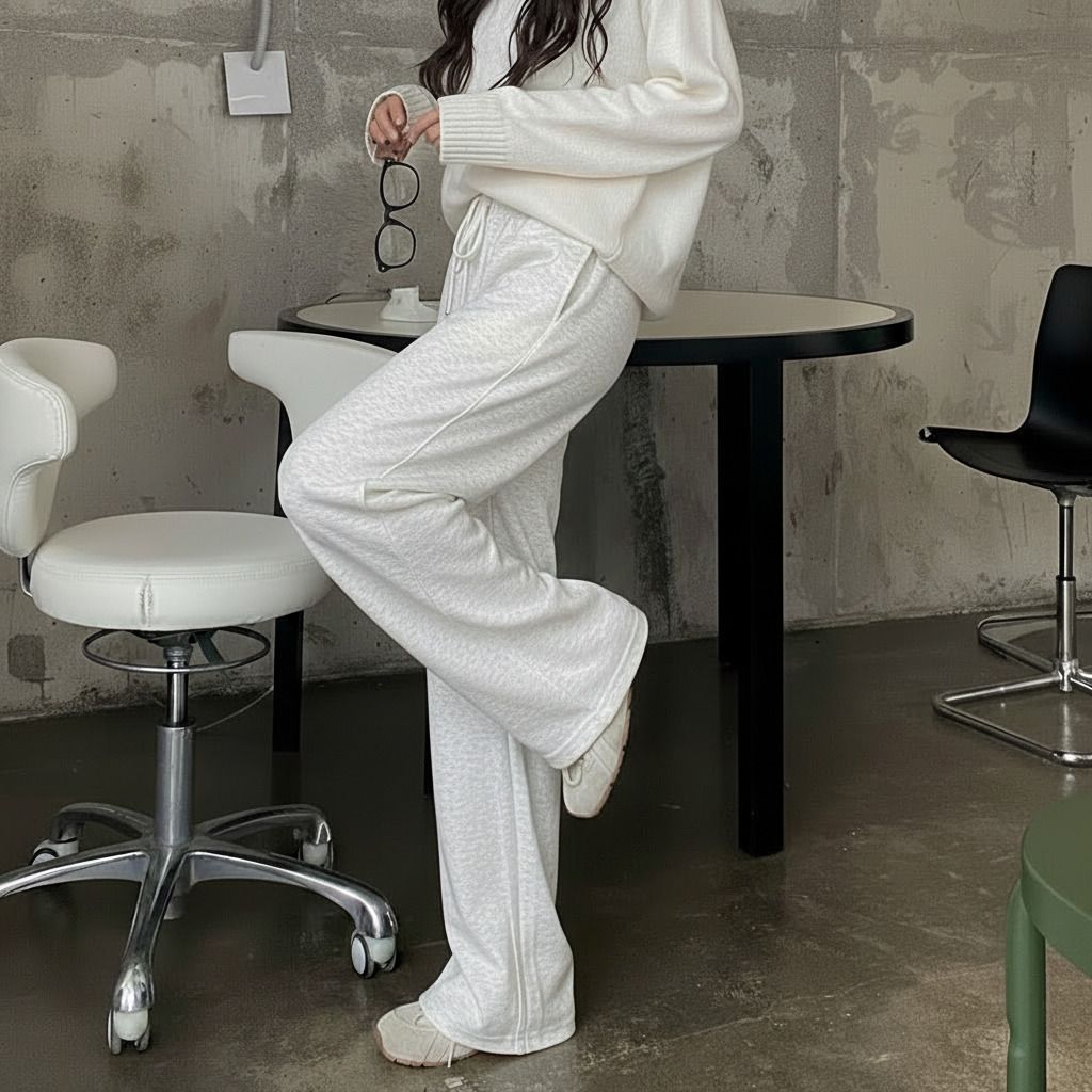 progeny Women Solid White Track Pants-picture-32