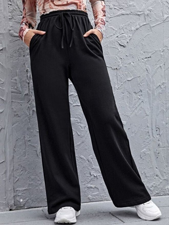 clothink india Women Solid Black Track Pants-picture-18