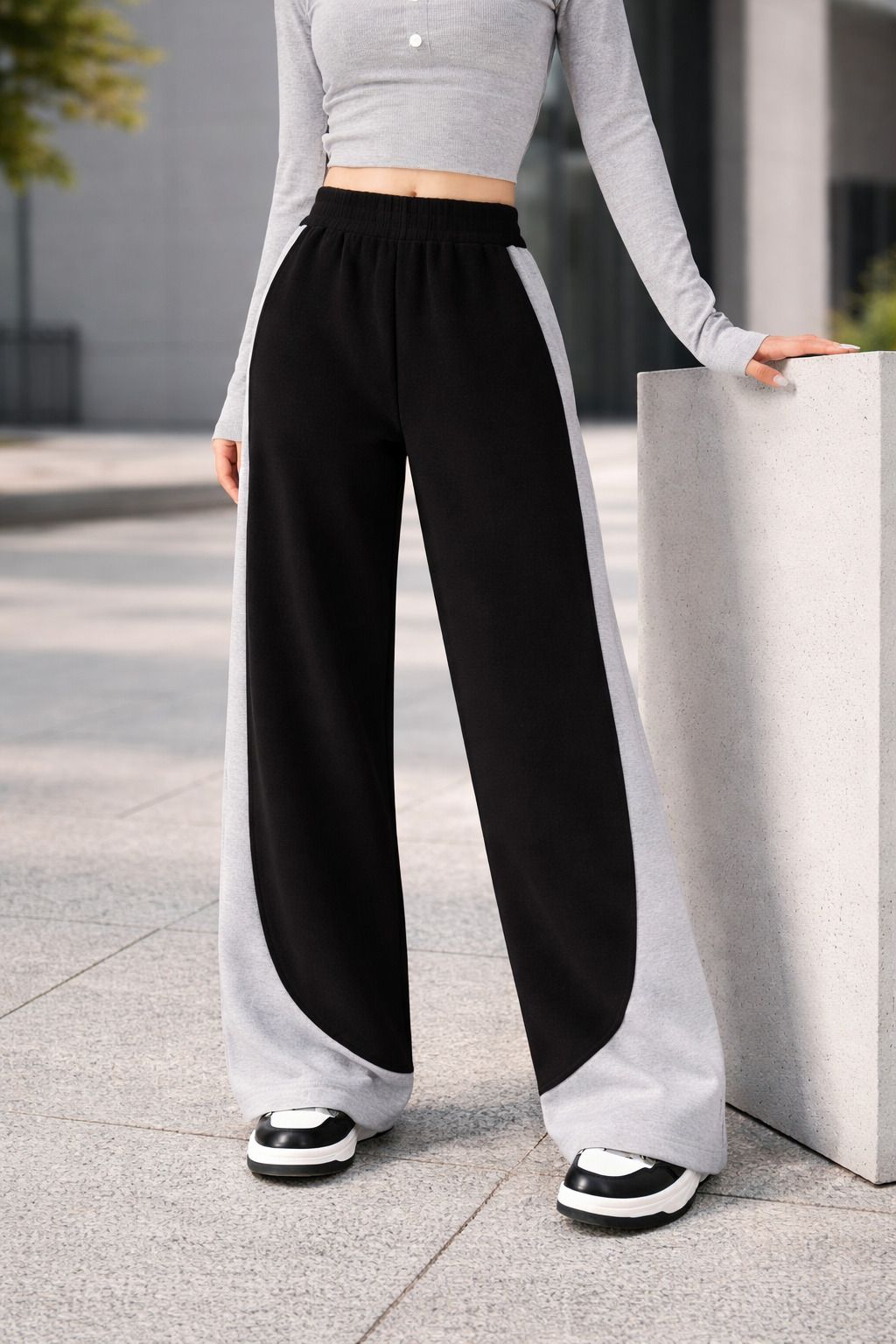 mk digital Women Striped Black Track Pants-picture-15