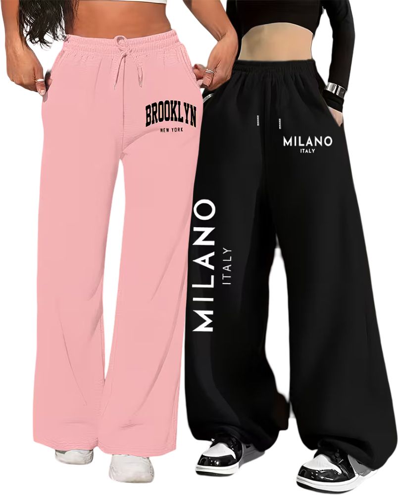 clothina Pack of 2 Women Solid Multicolor Track Pants-picture-23