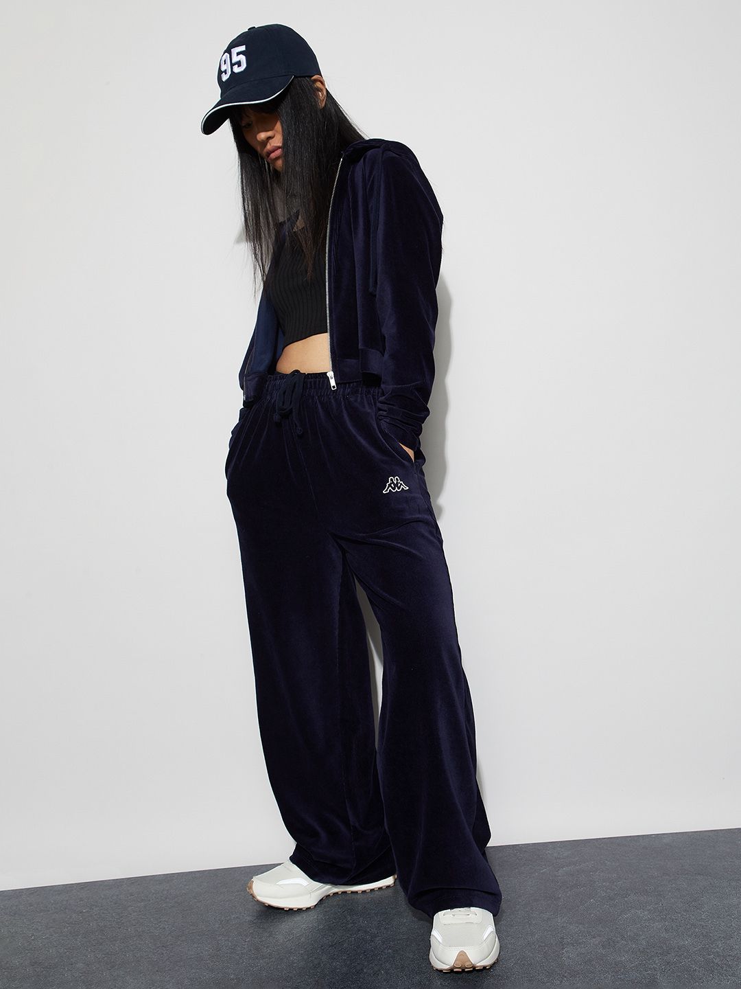 kappa Women Solid Blue Track Pants-picture-25