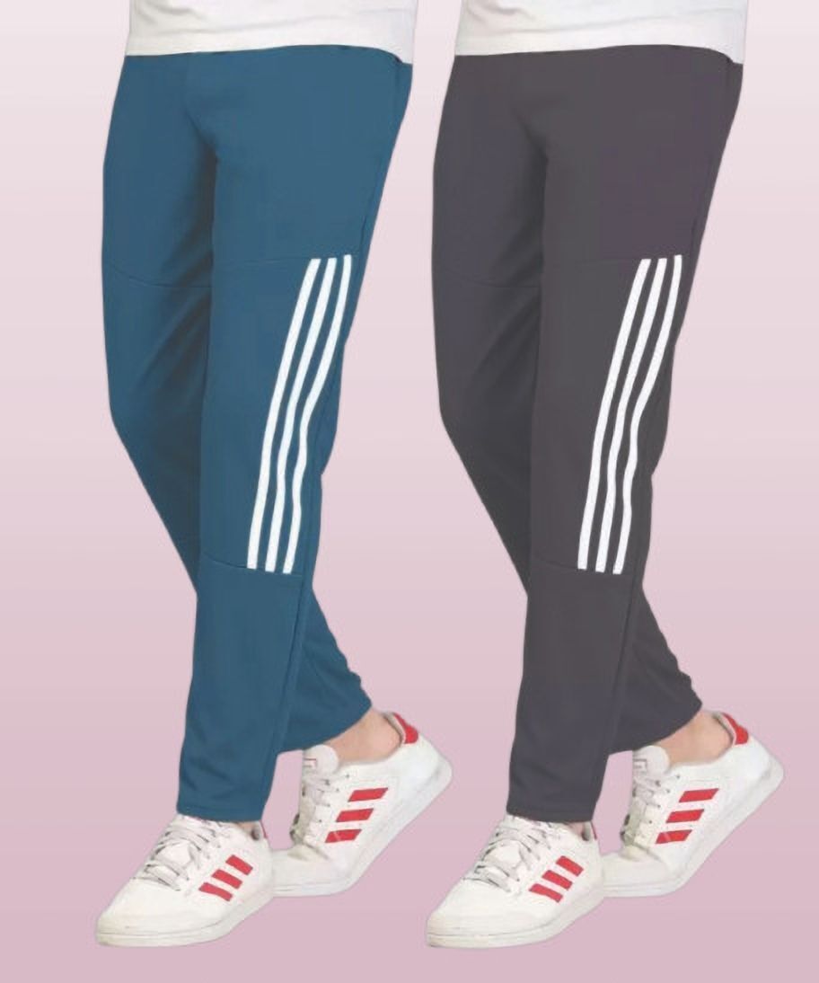 covetvolo trends Pack of 2 Men Solid Grey Track Pants-picture-38