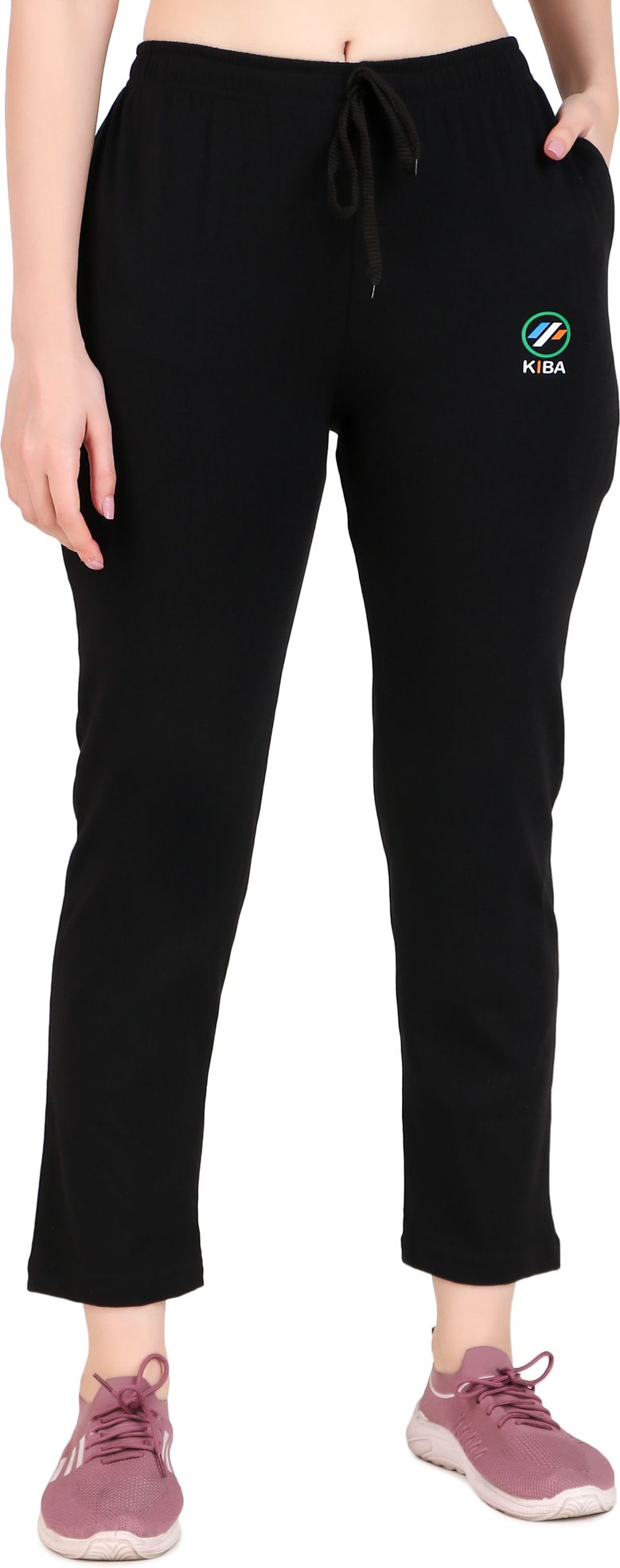 adrenex Women Solid Black Track Pants-picture-30