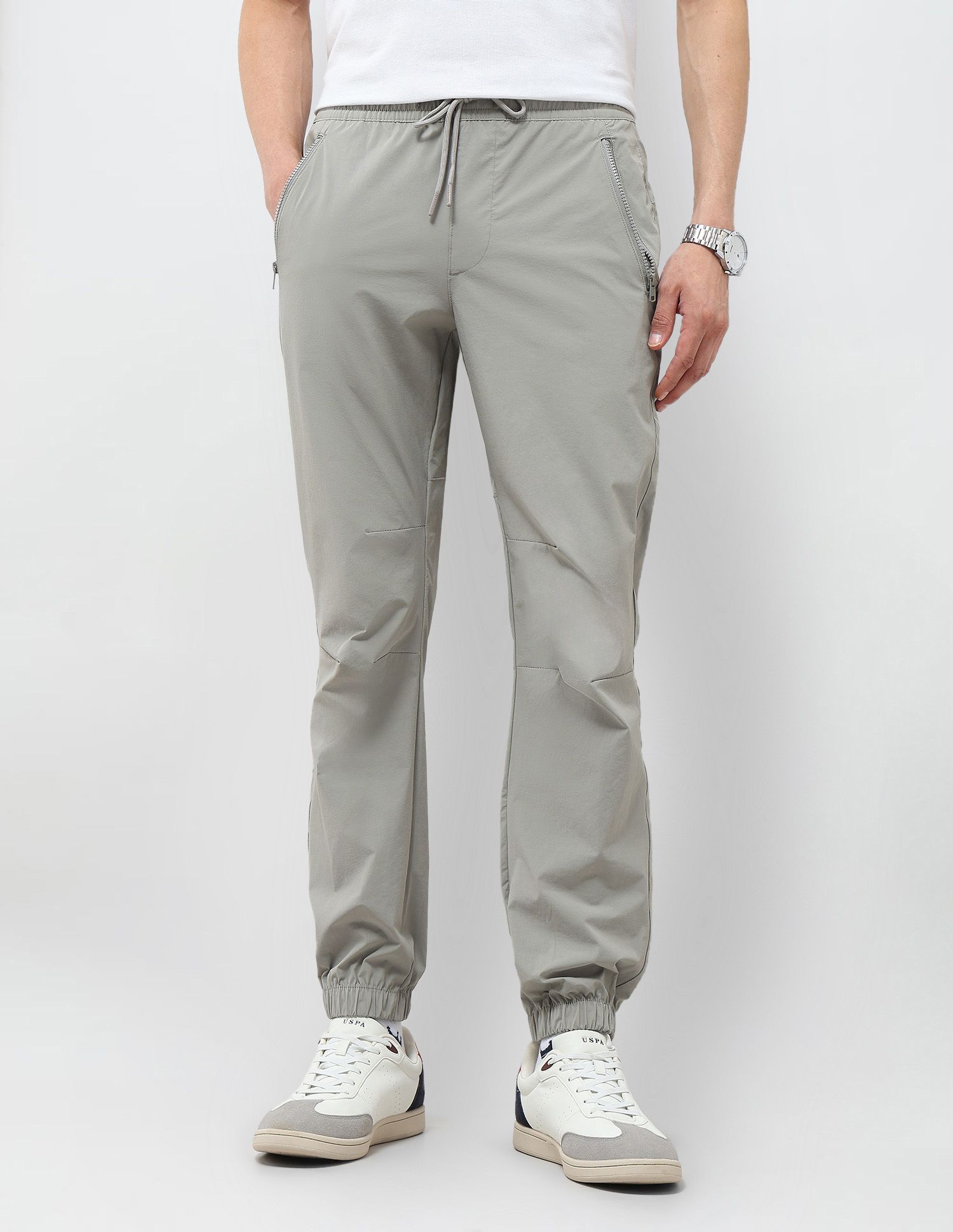 u.s. polo assn. denim co. Men Solid Grey Track Pants-picture-25