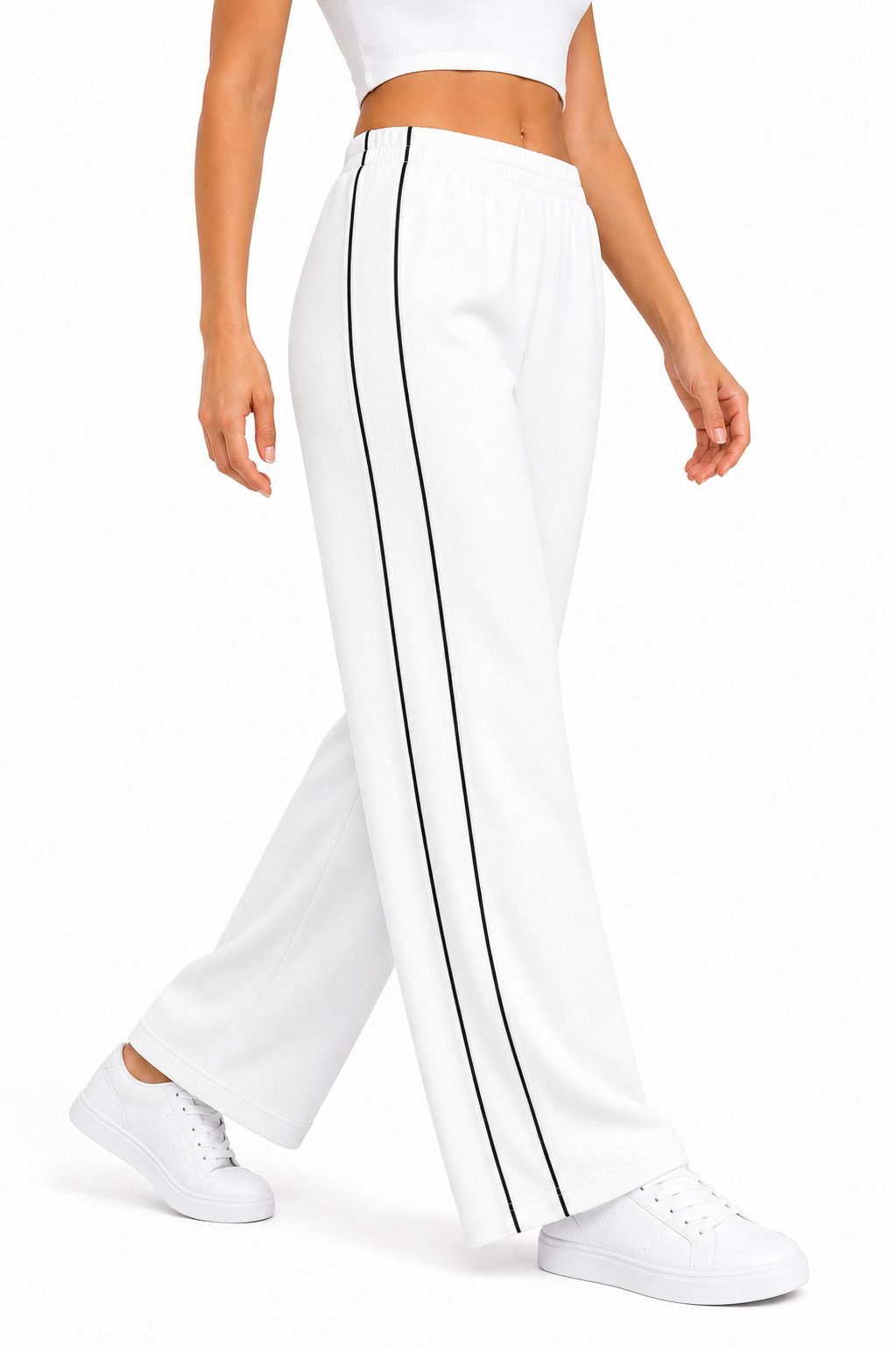 roveliq Women Solid White Track Pants-picture-28