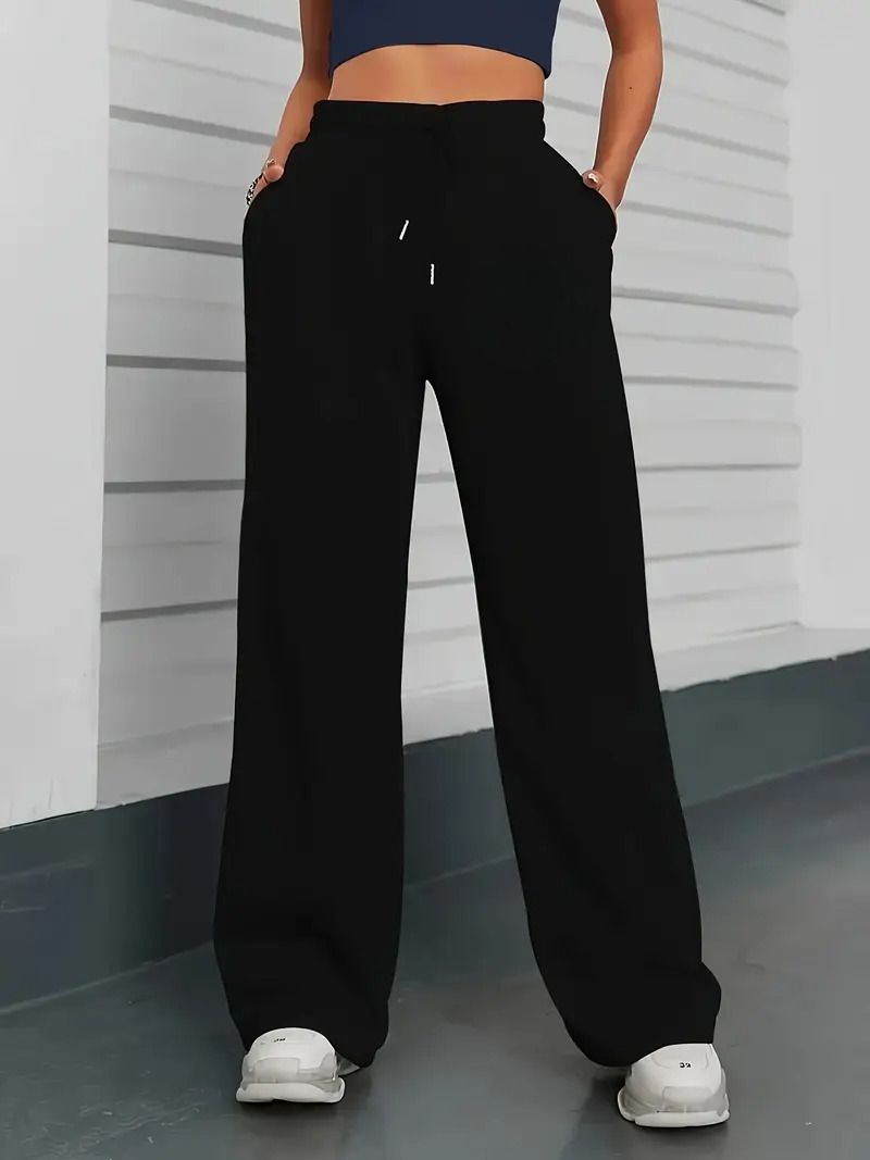 dockstreet Women Solid Black Track Pants-picture-19