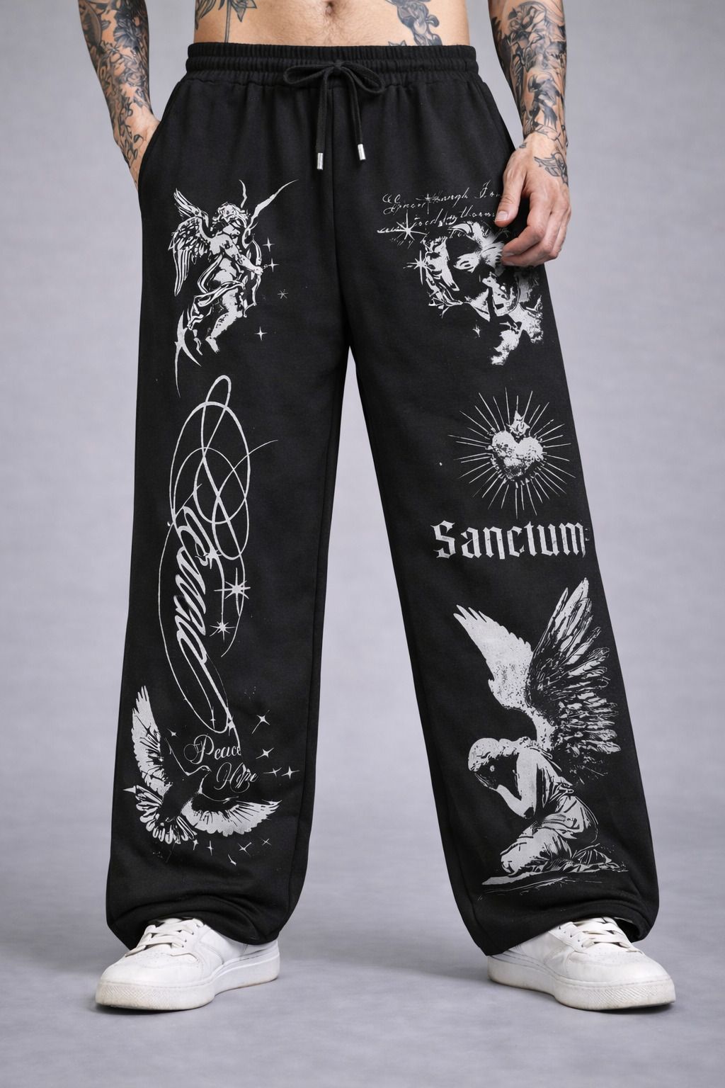 zentik Men Printed Black Track Pants-picture-19