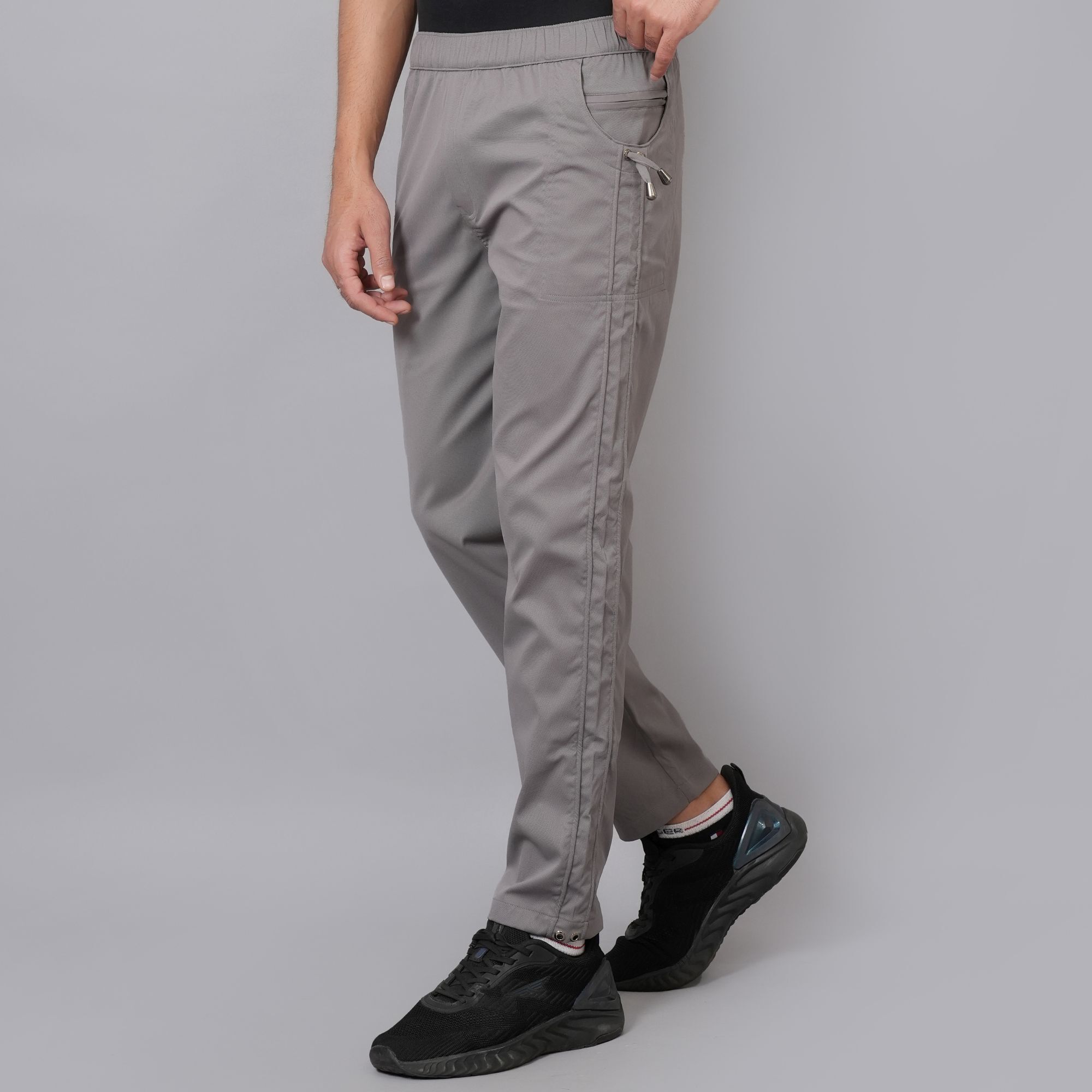 Men Solid Grey Track Pants-image-31