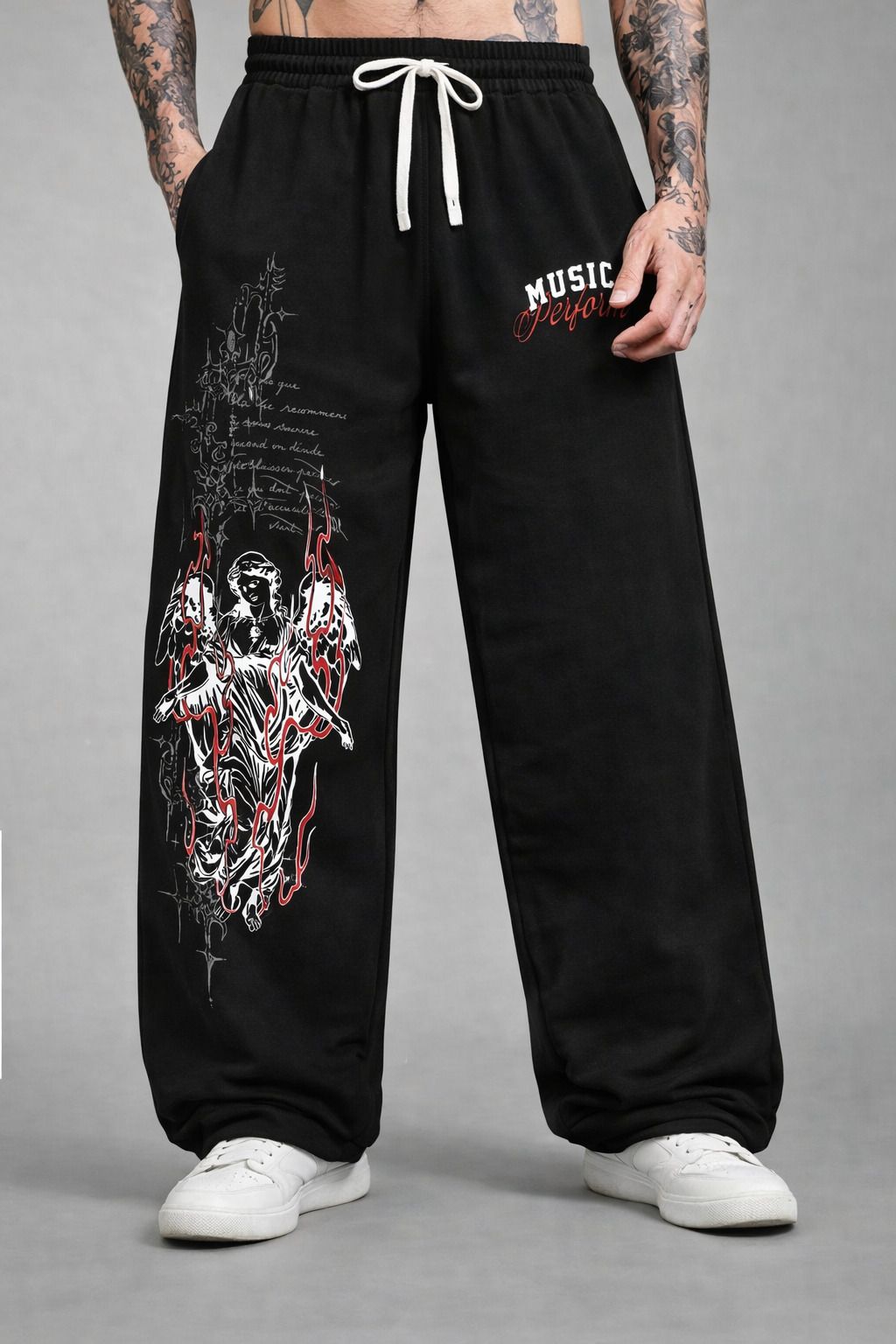 zentik Men Printed Black Track Pants-picture-29