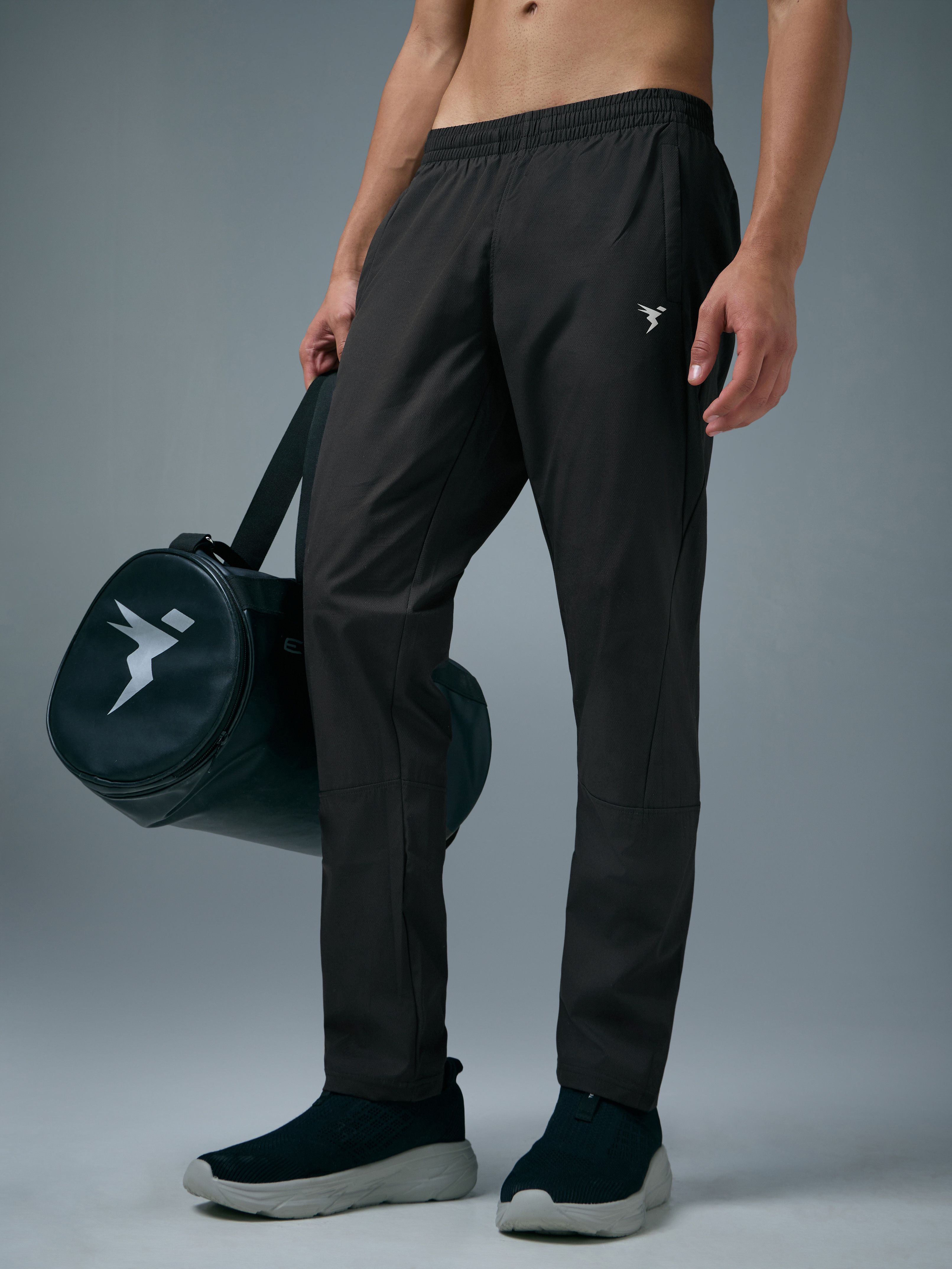 technosport Men Solid Black Track Pants-picture-20