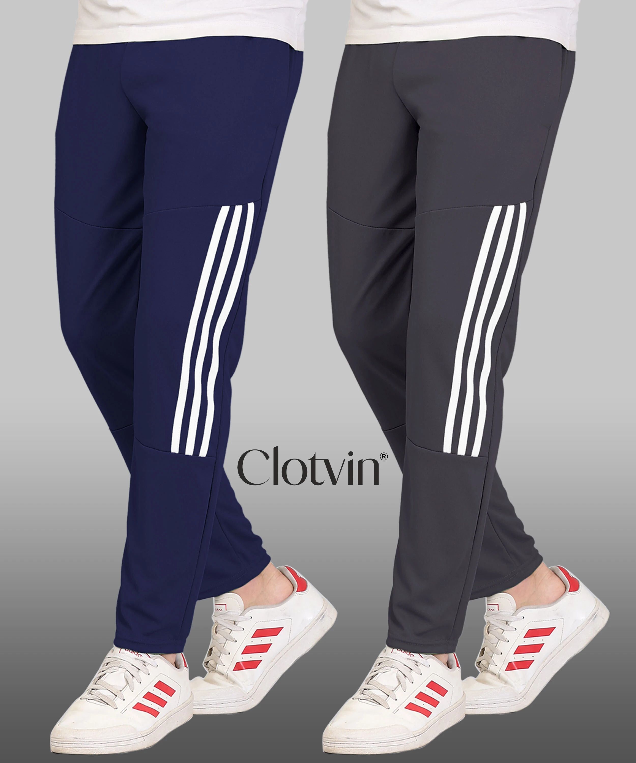 coveatvolo trends Men Solid Grey Track Pants-picture-18