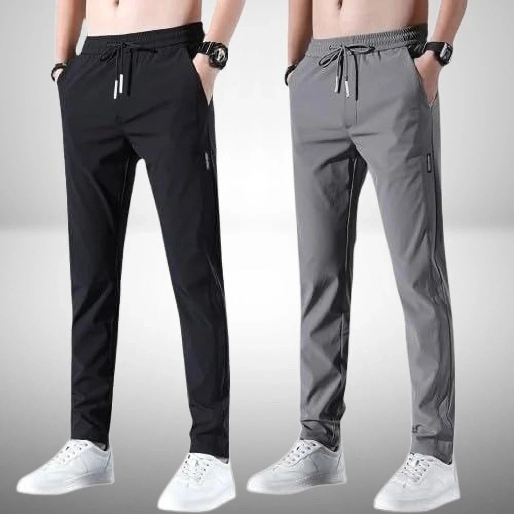 not9 Pack of 2 Men Solid Black, Grey Track Pants-picture-22
