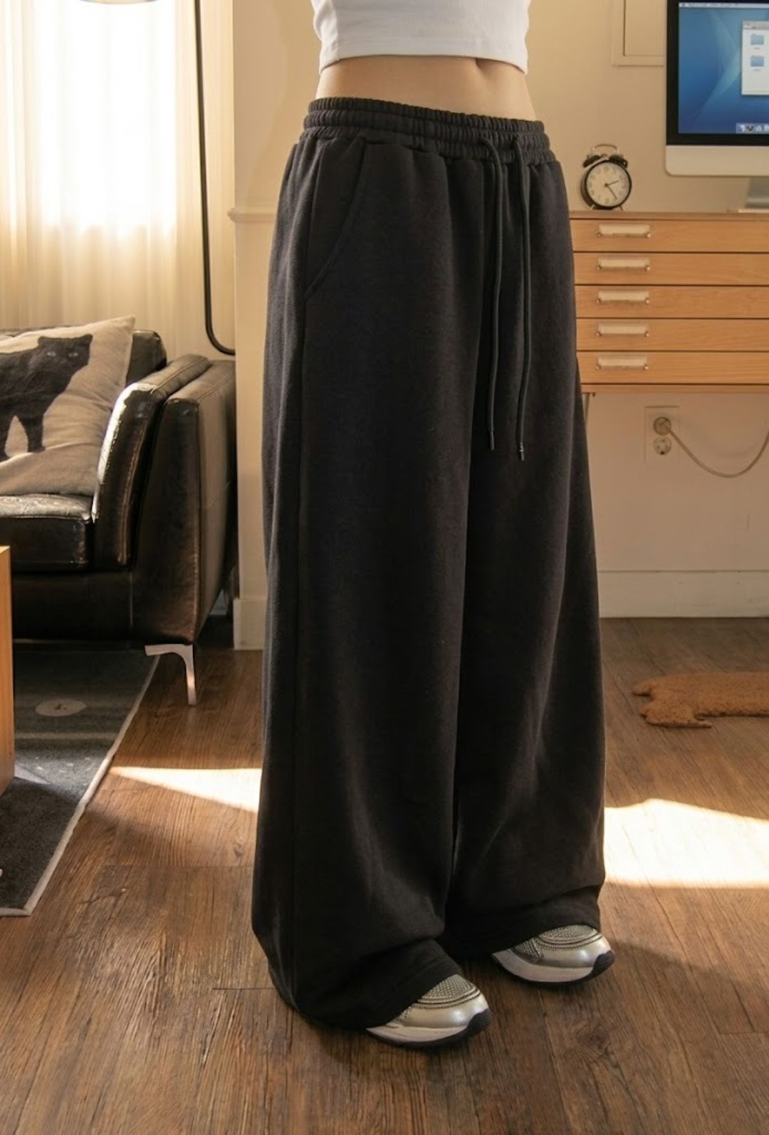 dockstreet Women Solid Black Track Pants-picture-29