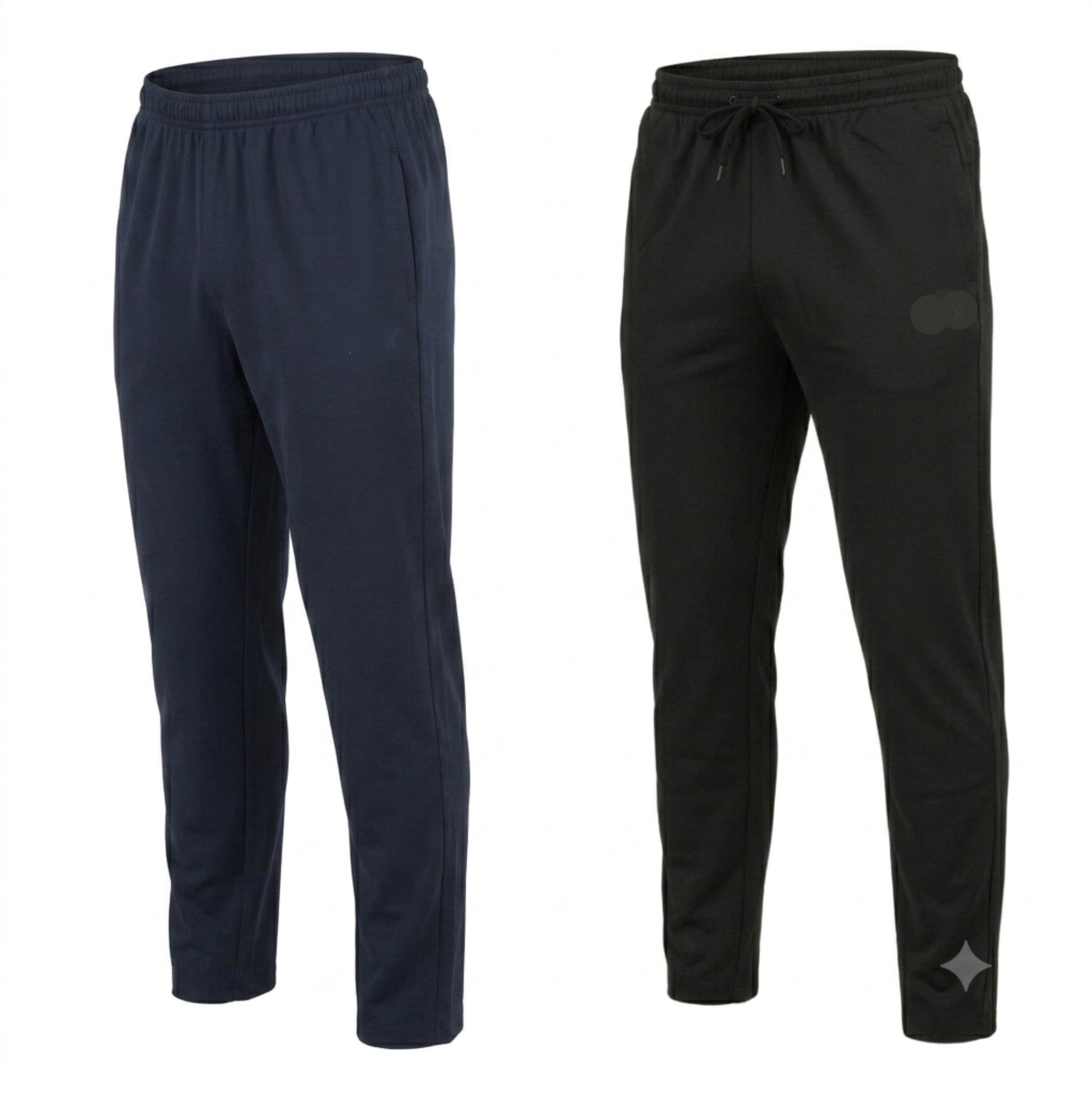 hillman Pack of 2 Men Solid Black, Dark Blue Track Pants-picture-22