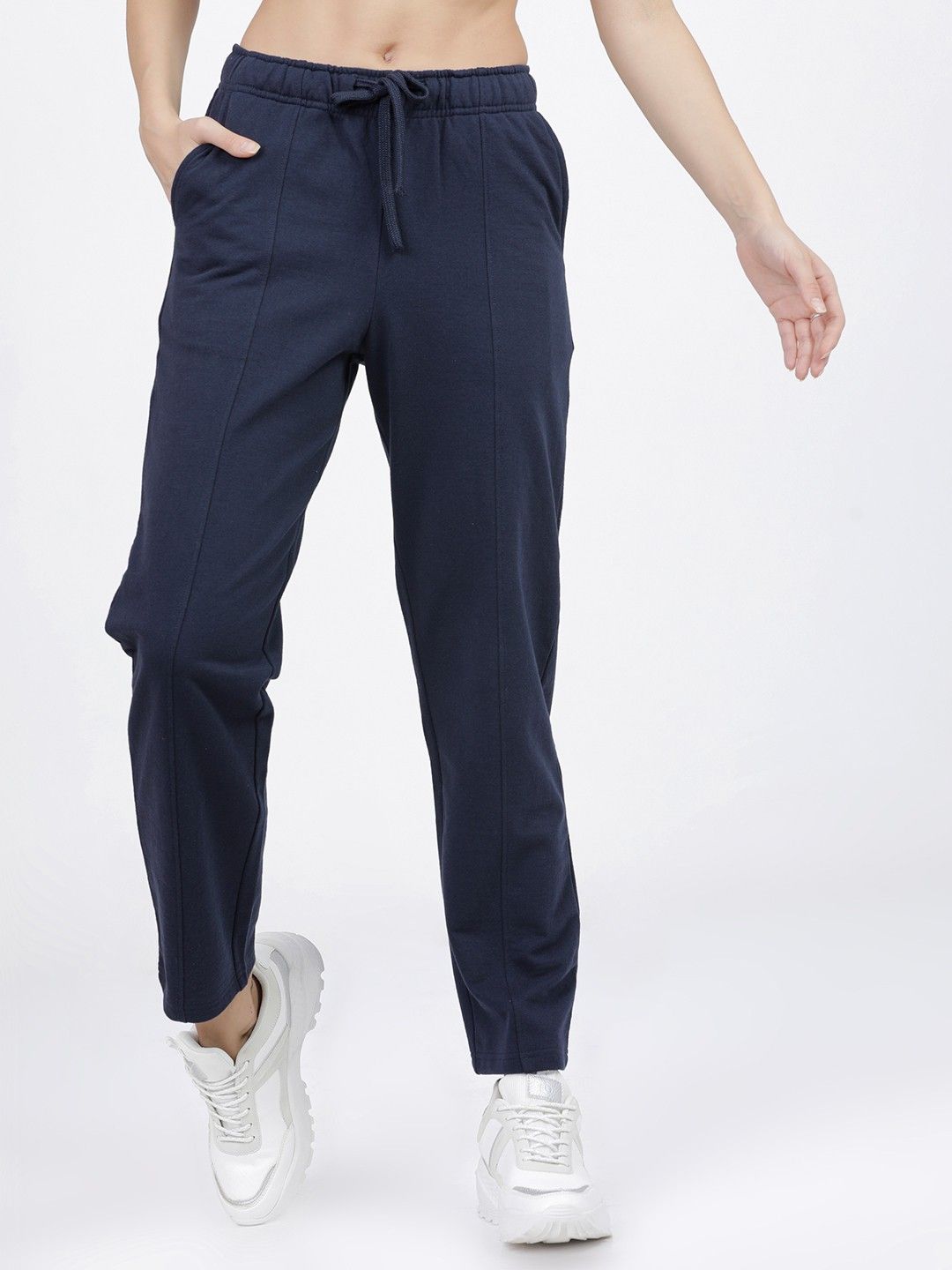 tokyo talkies Women Solid Blue Track Pants-picture-12