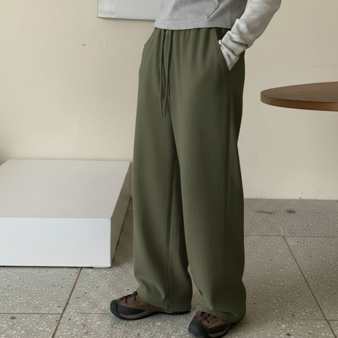 denominator Women Solid Olive Track Pants-picture-30