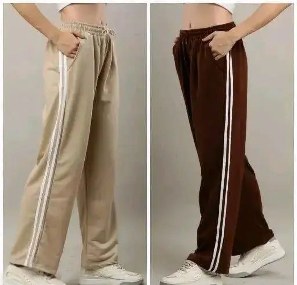 priyansh enterprises Pack of 2 Women Striped Multicolor Track Pants-picture-19