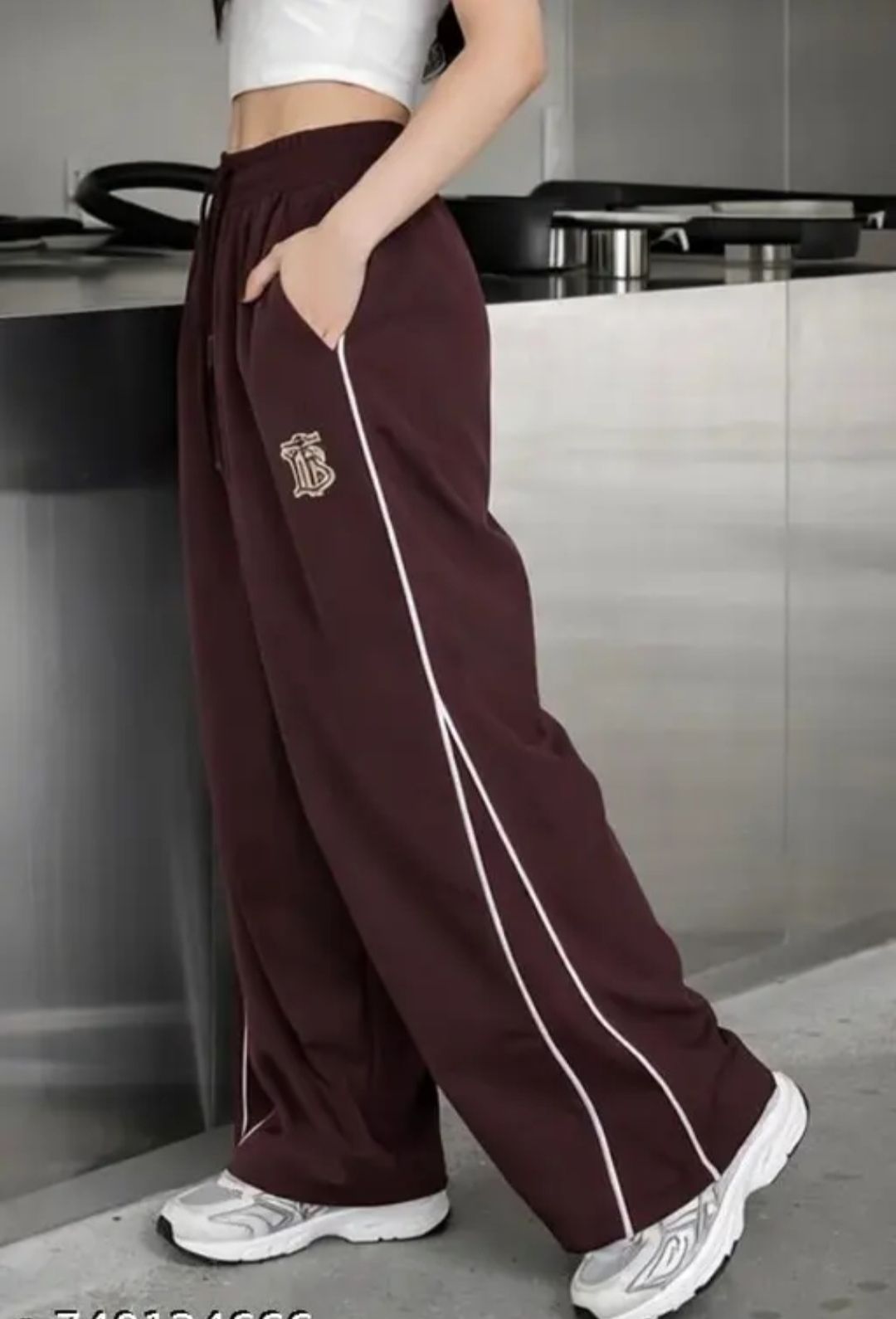 quees Women Printed Brown Track Pants-picture-40