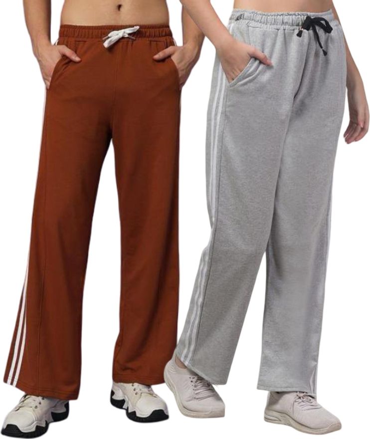 clothina Pack of 2 Women Striped Multicolor Track Pants-picture-13