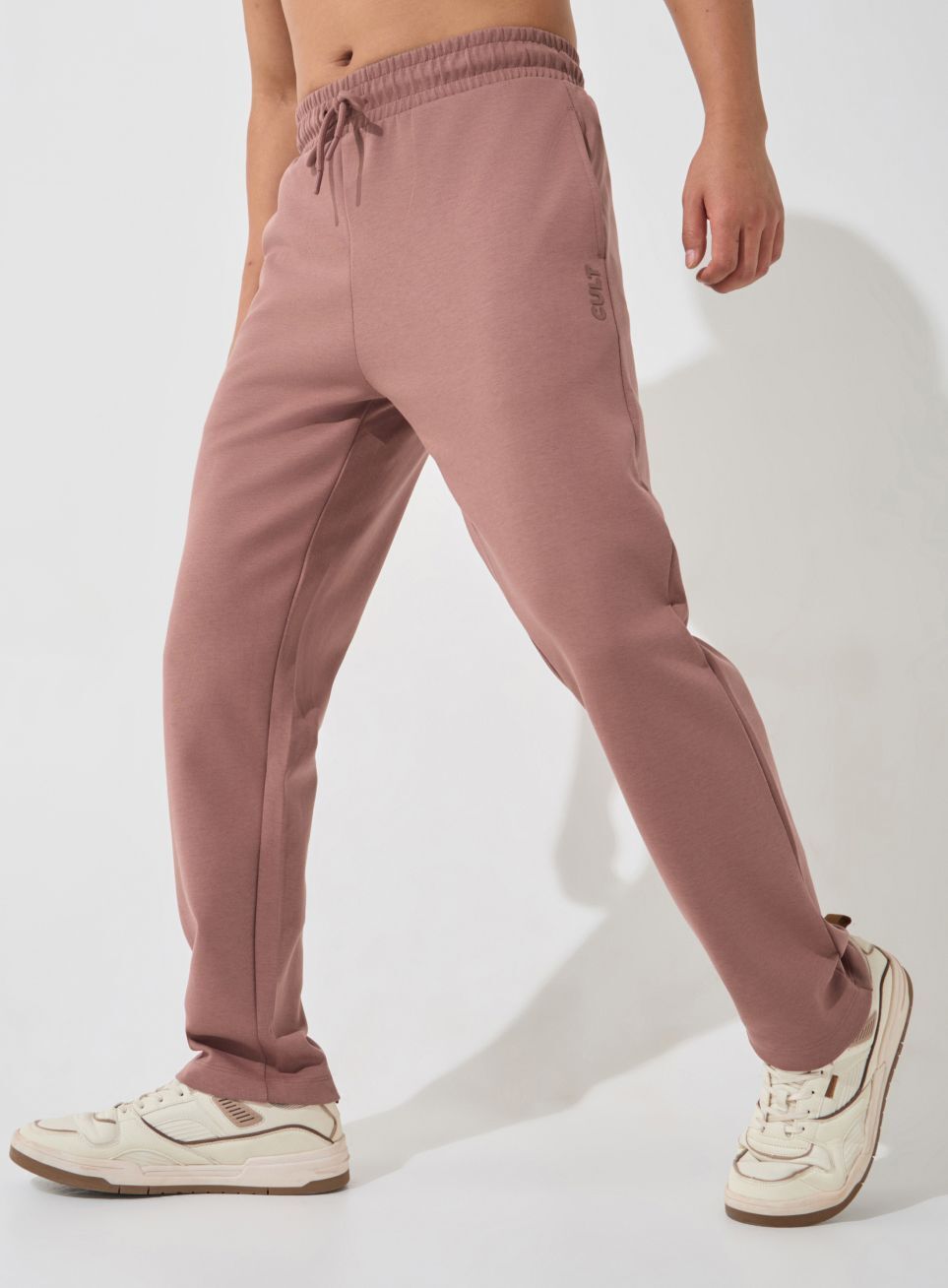 Men Solid Brown Track Pants-image-30