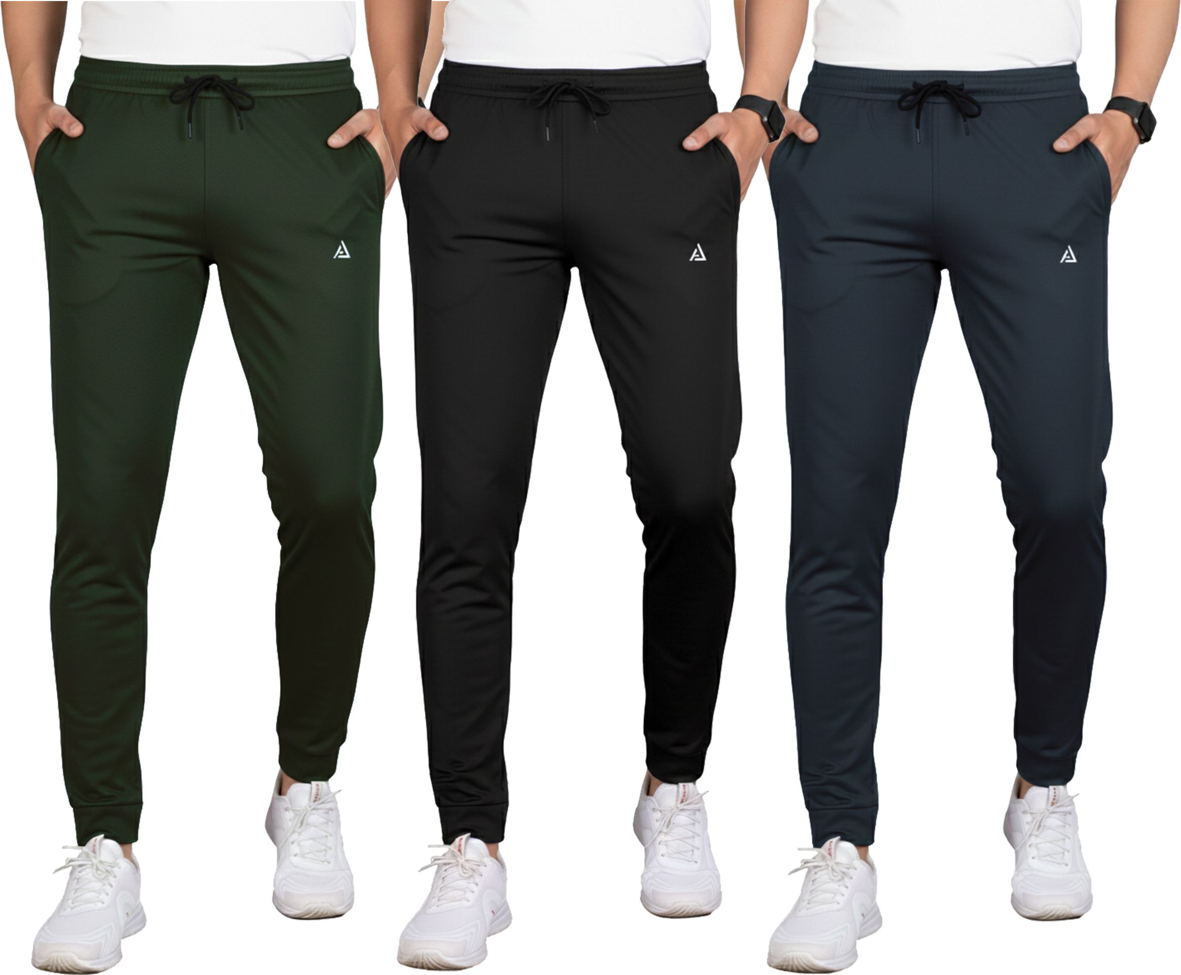 avolt Pack of 3 Men Checkered Multicolor Track Pants-picture-17