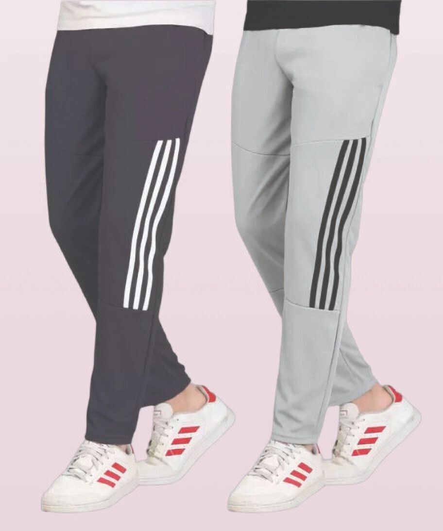 coveatvolo trends Pack of 2 Men Solid Grey Track Pants-picture-24