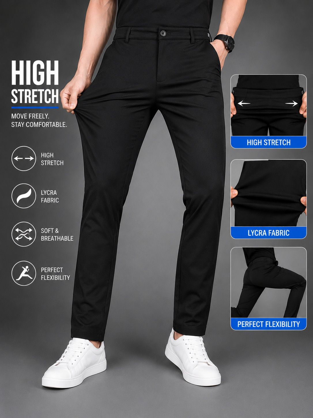 durva enterprise Men Solid Black Track Pants-picture-17