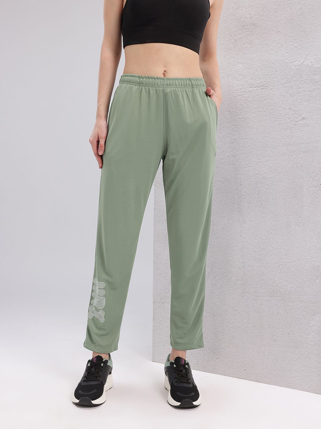 hrx by hrithik roshan Women Solid Green Track Pants-picture-12