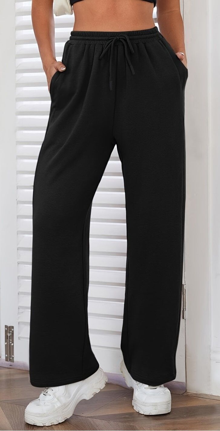 dockstreet Women Solid Black Track Pants-picture-23