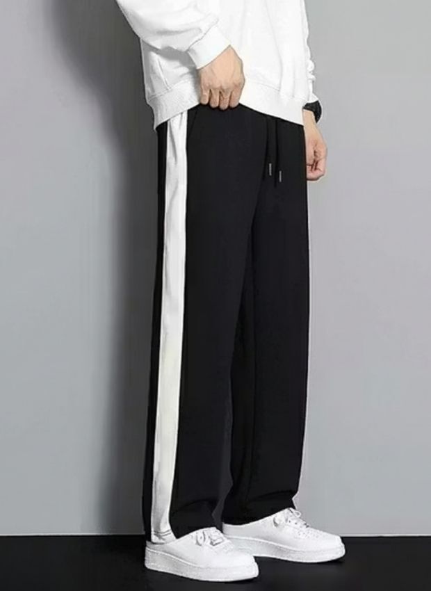 stitchcounter Men Solid Black Track Pants-picture-13