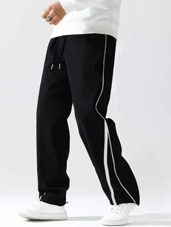 vexua Men Striped White Track Pants-picture-25