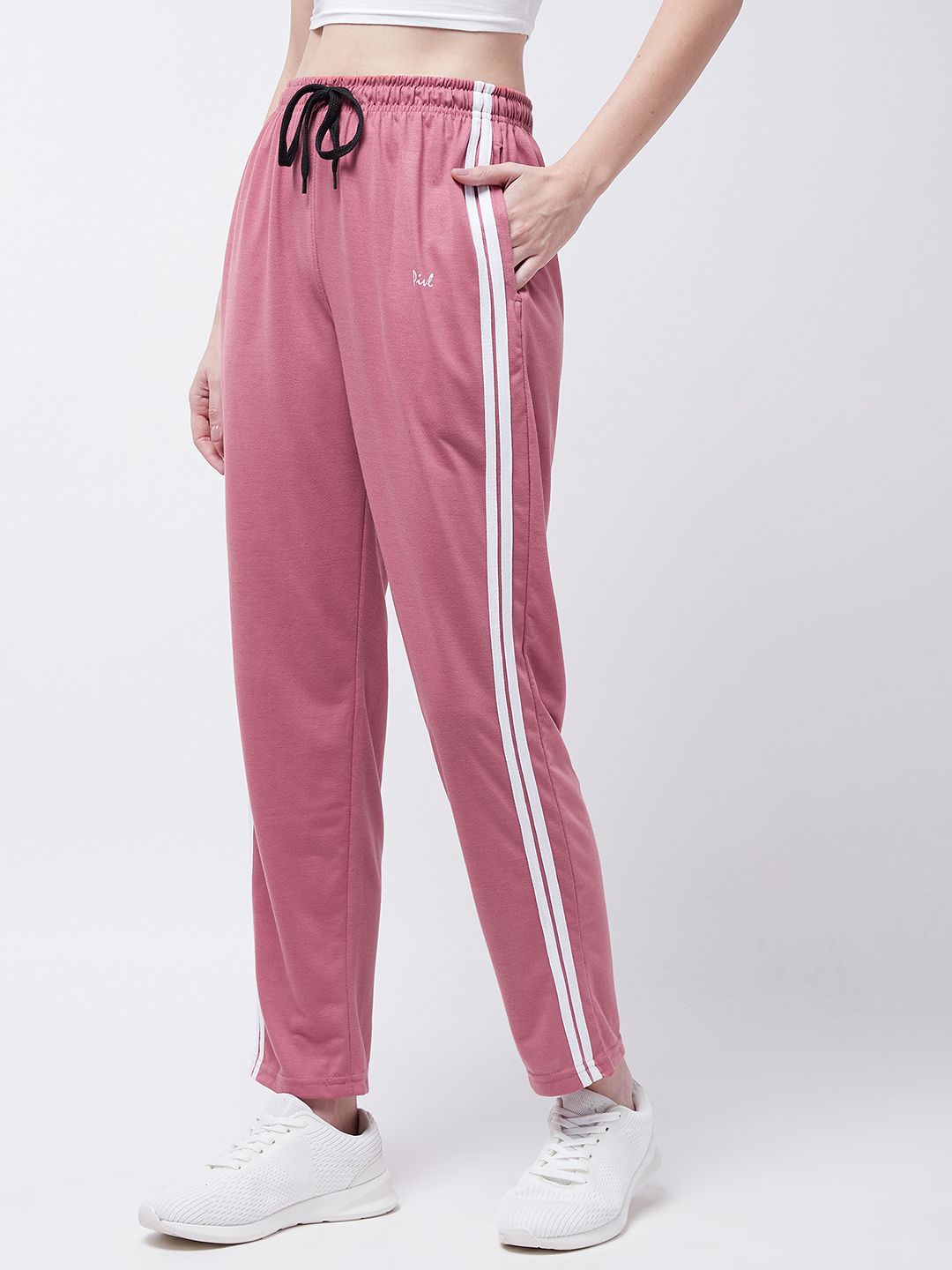 pivl Women Striped Pink Track Pants-picture-20
