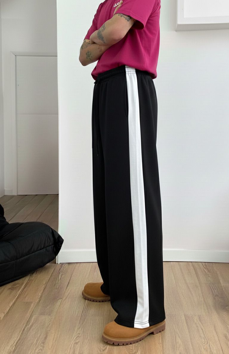 Men Loose Fit Multicolor Cotton Blend Trousers-image-48
