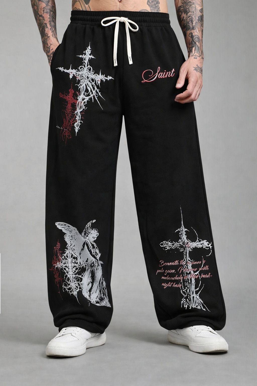 zentik Men Printed Black Track Pants-picture-15