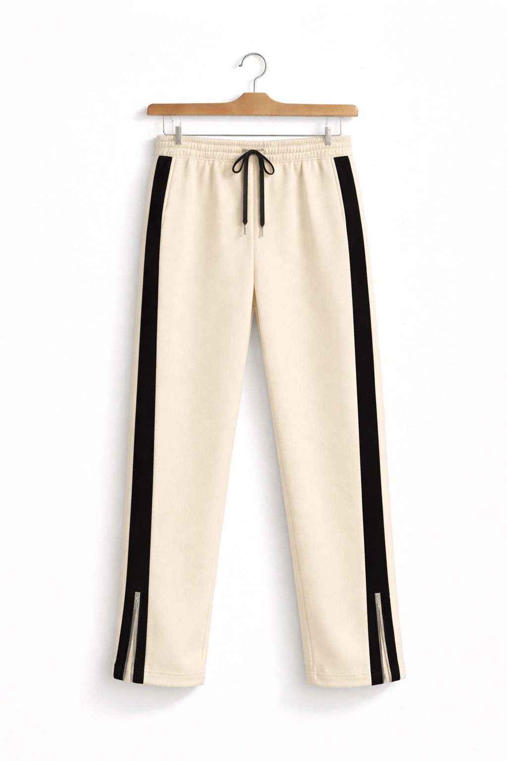 vontade Men Striped, Colorblock Beige Track Pants-picture-11