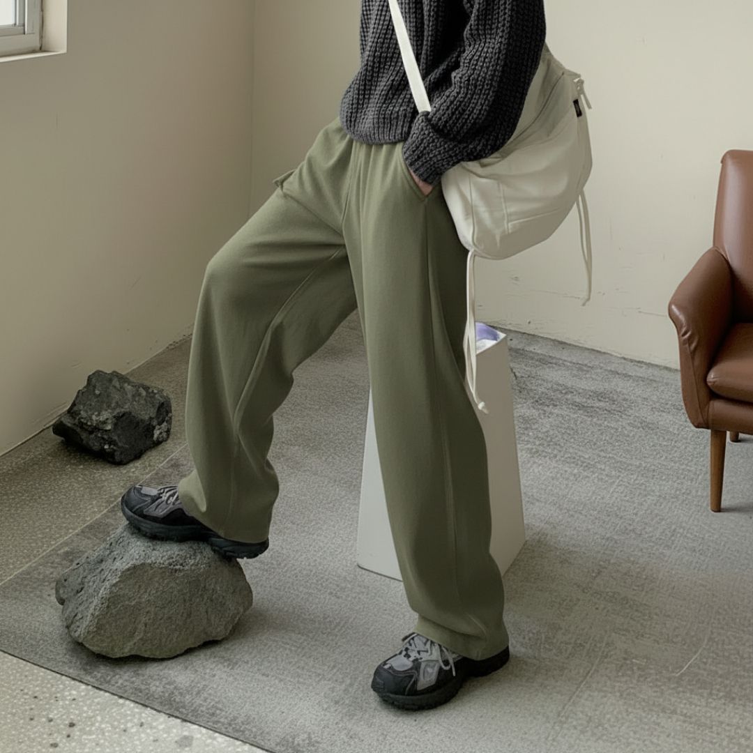 trufflegum Women Solid Olive Track Pants-picture-45
