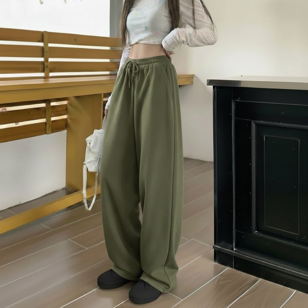warcourt Women Solid Olive Track Pants-picture-13